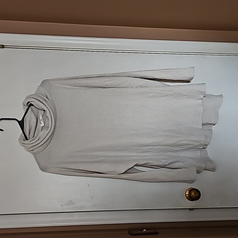 Cream cowlneck long sweater